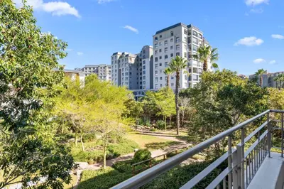 a view of a tall building from a balcony at Mayfair Luxury 212 by Host Agents in Cape Town