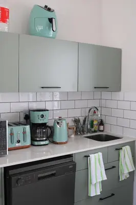 a kitchen with a sink and a counter top at Digital Nomad's Nest, Somerset West in Cape Town
