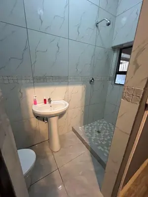 a bathroom with a sink and a shower at 57onWYNNE in Cape Town