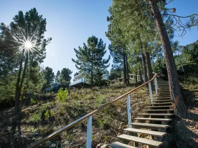 a set of stairs leading up to a house at Old Mac Daddy in Botrivier
