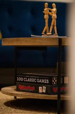 two toy figures on top of a table with a book at 505 La Roche, Paarl in Paarl
