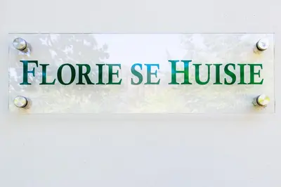 a sign that reads florence se house on a wall at Florie se Huis in Paarl