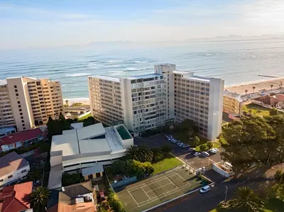 an aerial view of a hotel and the beach at ZenDen Destinations' Tidal Tranquillity in Cape Town