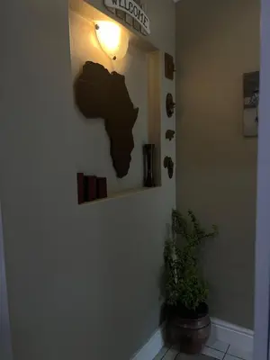 a map of the united states on a wall at STAY In TEHAMA in Cape Town