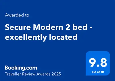 a screenshot of a secure modern bed accidentally located at Stylish 2-Bed Flat with Exclusive Patio - Easy Access to Cape Town Highlights in Cape Town
