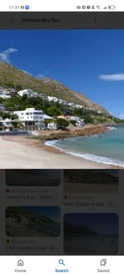 a screenshot of a beach with a picture of a beach at Sea View Room in Gordonʼs Bay