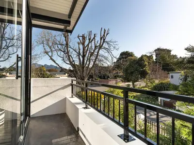 a view from the balcony of a house at In-a-Tree in Paarl