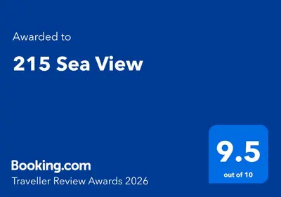 a screenshot of a screen with the text upgraded to sea view at 215 Sea View in Cape Town