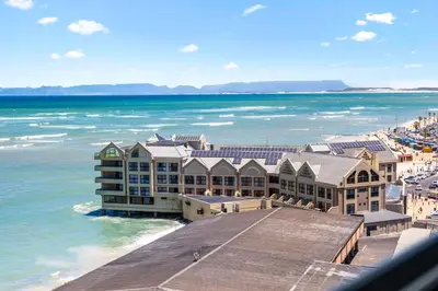 an aerial view of the beach and buildings at Odeon Towers 1007 by Host Agents in Cape Town