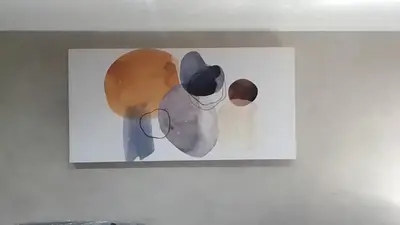 a painting of a dog on a white wall at Sisonke Guest House in Cape Town