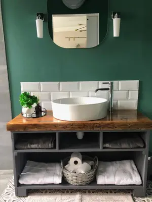 a bathroom with a sink and a mirror at Bettys Bay Breakaway in Bettyʼs Bay