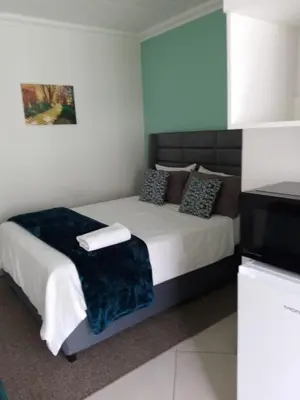 a bedroom with a bed and a television at Twinex Accommodation Bellville in Stikland