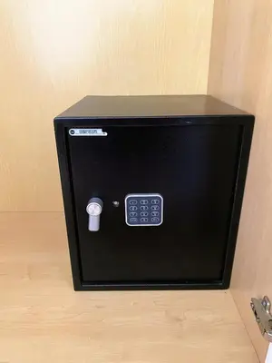 a microwave with a cup of coffee inside of it at Goldwater 7 in Gordonʼs Bay