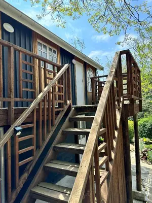 a set of stairs leading to a house at Green Cottage, Elgin Grabouw in Grabouw