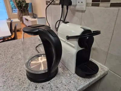 a hair dryer sitting on top of a counter at Mistys Apartment Durbanville in Durbanville
