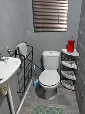 a bathroom with a white toilet and a sink at Paradise view in Paarl
