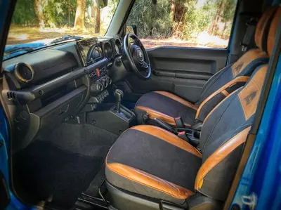 a view of the inside of a car at Happy Campers South Africa in Strand