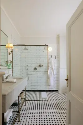 a bathroom with a shower and a sink at Spier Hotel and Wine Farm in Stellenbosch