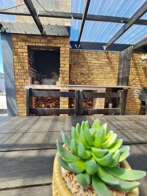 a bunch of green bananas in front of a fireplace at Kuku House in Cape Town