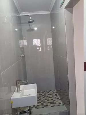 a bathroom with a sink and a shower at Halaal Serenity 3bedroom 6sleeper in Cape Town