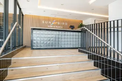 a view of the lobby of the sunoco walnut building at 723 Riverlands - Lux 1 bedroom Apartment in Cape Town