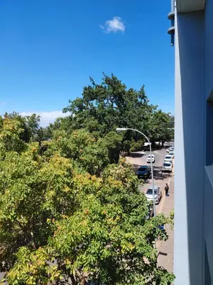 a view of a parking lot with a street light at The Botanic Venus in Paarl