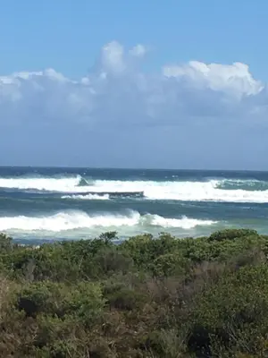 an ocean view of the ocean with waves at Sea front holiday home in Bettyʼs Bay