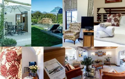 a collage of photos of a living room and a house at Cana Vineyard Guesthouse in Paarl