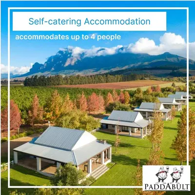 a collage of photos of a house with a roof at Paddabult Self Catering Cottages in Paarl