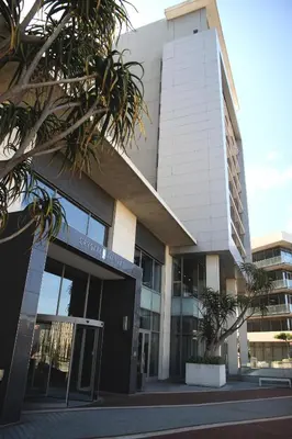 an office building with a door in front of it at The Residences at Crystal Towers in Cape Town