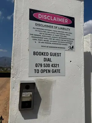 a sign on the side of a building at Middelplaas Paarl Guesthouse in Paarl