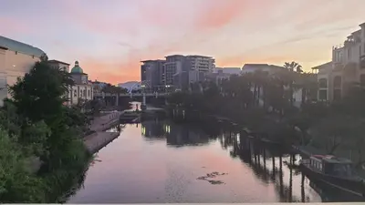 a view of a river in a city with buildings at Century City Boutique Apartments in Cape Town