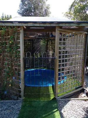 a gazebo with a pool inside of it at 33onGill in Cape Town