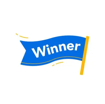 a blue banner with the word winner on it at Sorbonne 1 - No loadshedding in Franschhoek