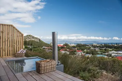 a view of the city from the deck of a house at Ridge House in Hermanus