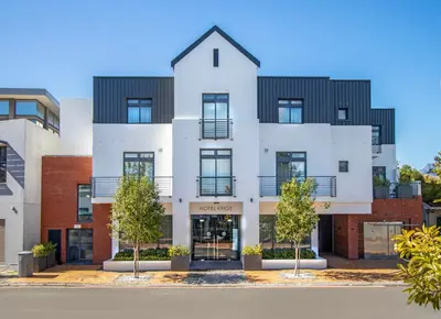 an image of a building with trees in front at Hotel Krige in Stellenbosch