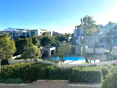 an aerial view of a house with a swimming pool at Ashton Park 221 in Cape Town