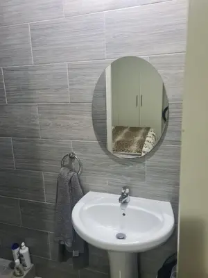 a bathroom with a sink and a mirror at Elikem Properties in Cape Town