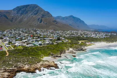 an aerial view of cape town and the ocean at Wegbreek in Hermanus