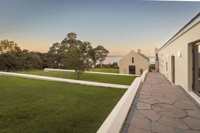 a view of the backyard of a house at Southwinds Estate in Hermanus