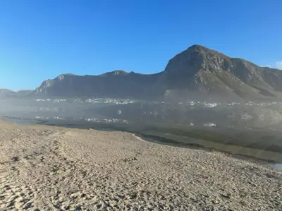 a mountain in the middle of a desert at Great spot with a view in Hermanus , South Africa in Hermanus